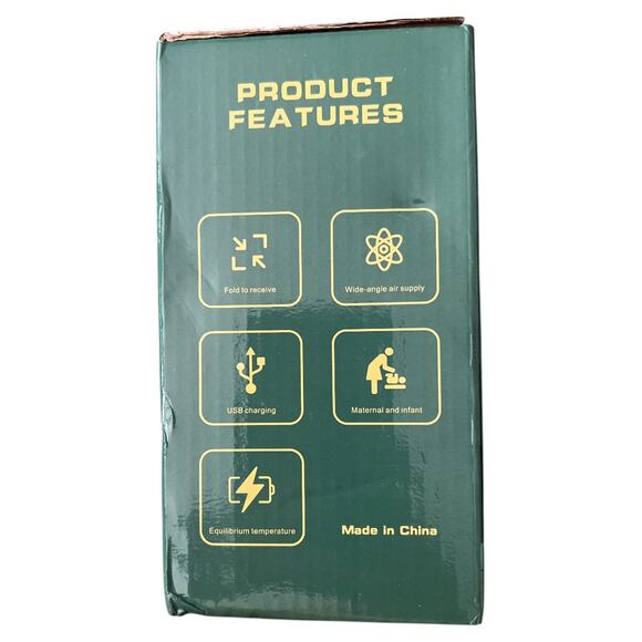 Green Telescopic Folding Fan - Picture 3 of 4